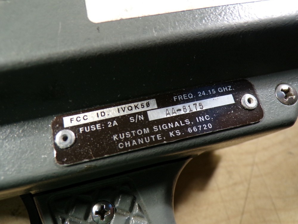 KUSTOM HR-12 RADAR GUN **UNTESTED