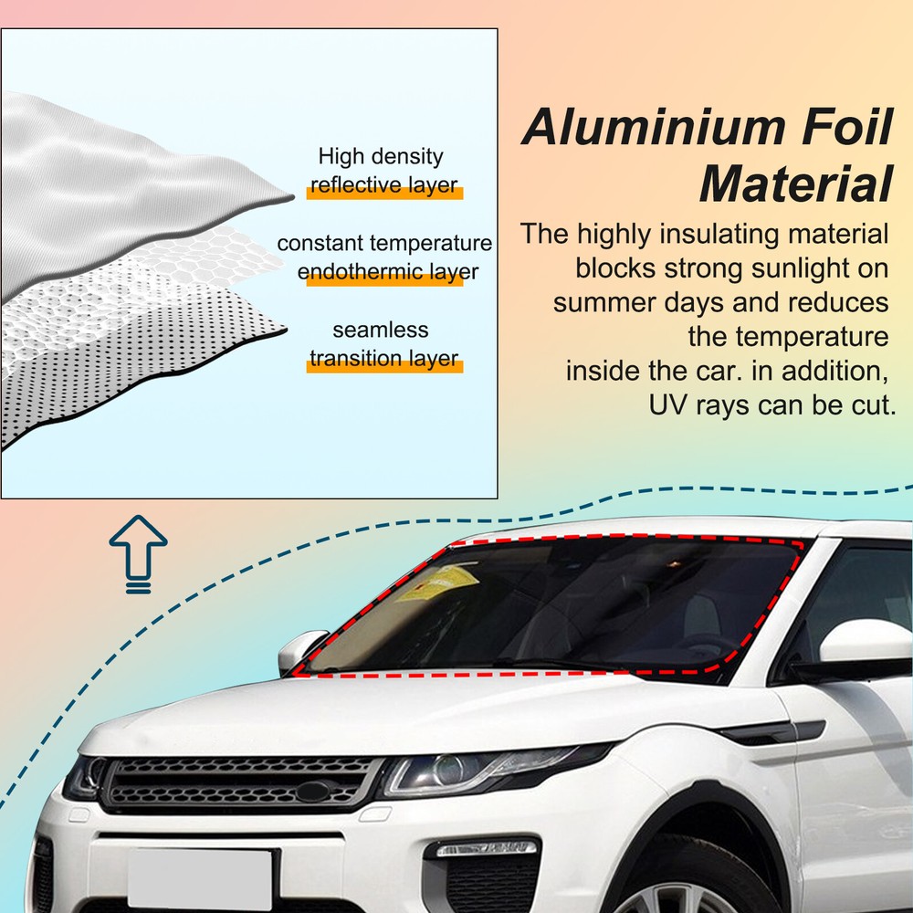 Front Window Sun Sunshade Windshield Visor Cover For Range Rover Evoque 2012-18