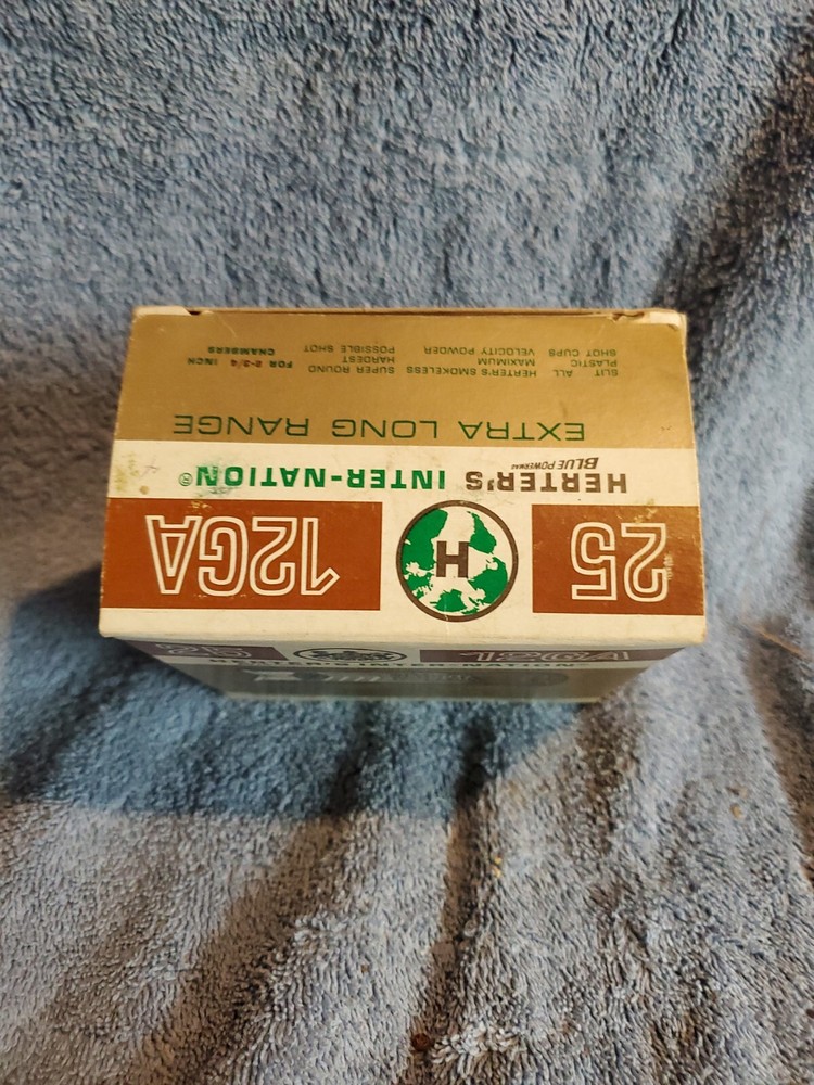 Vintage Herter’s Inter-Nation 12 GA EMPTY Shot Shell Box