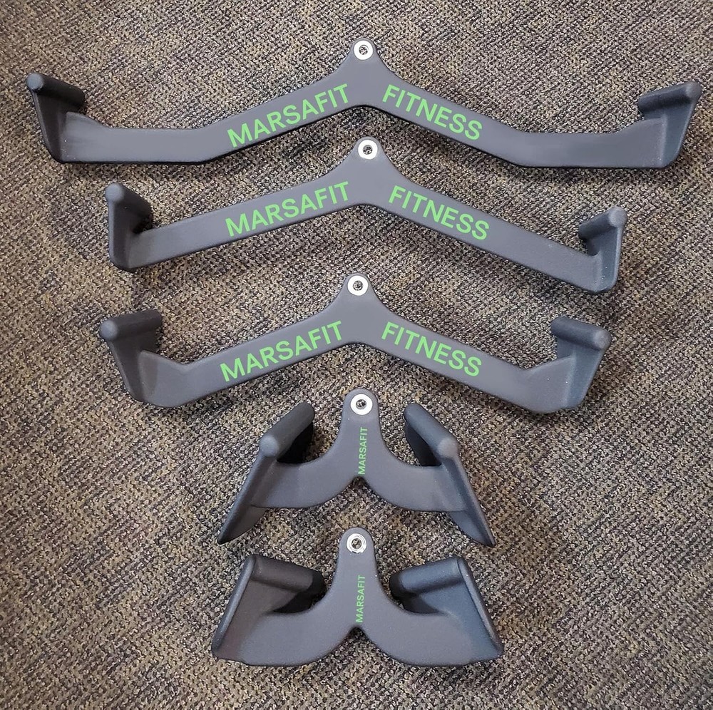 Fitness Rowing Pulley Cable Machine Attachments Handle Grips Lat Pull Down Bar