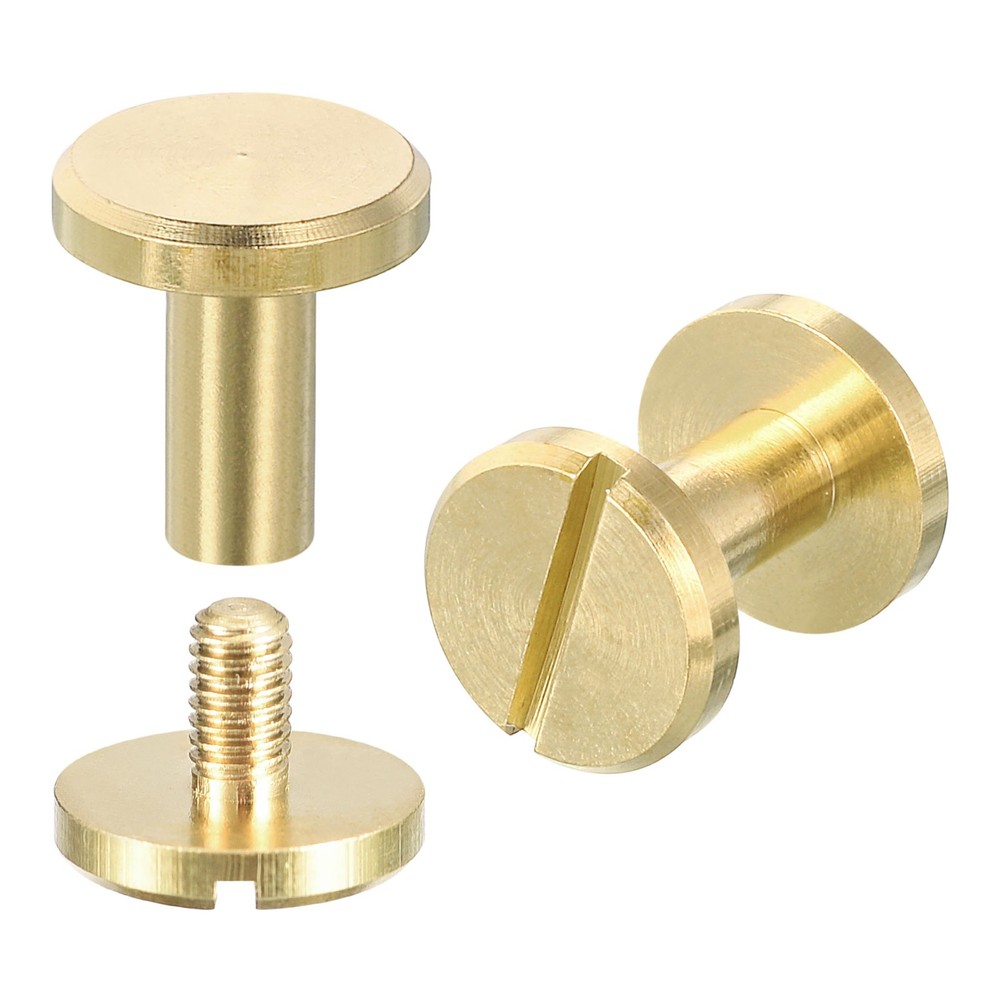 10x10mm Flat Studs Rivet Binding Rivets Screw Back Rivets DIY 15 Sets