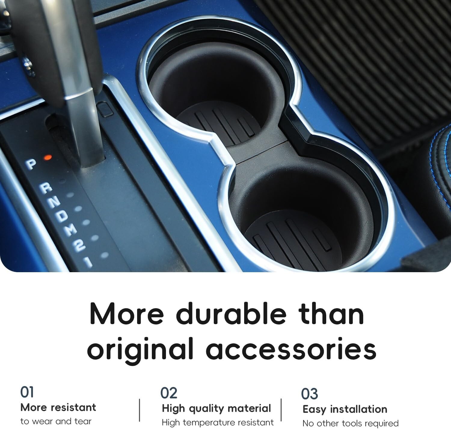 AOTEMILK for Ford F150 2009-2014 Front Console Cup Holder Inserts Replacement