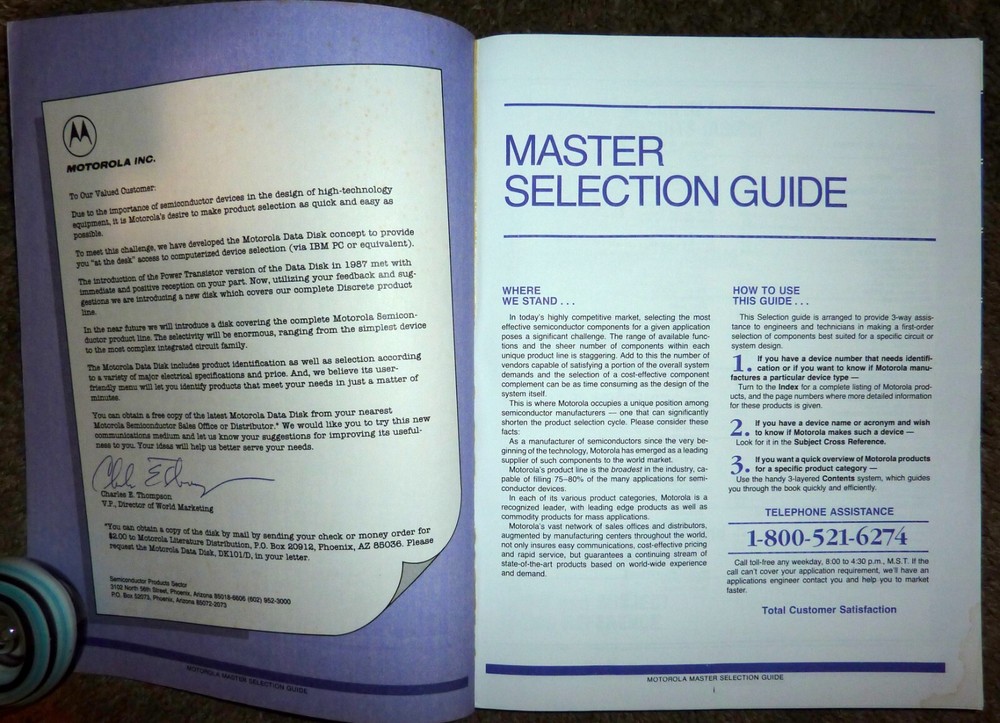 Motorola Semiconductor Master Selection Guide OEM SG73/D REV 3