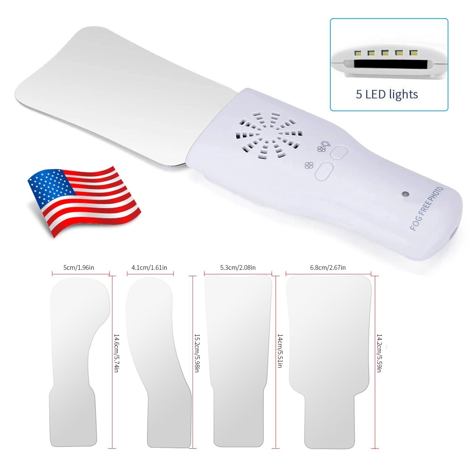 Espejo dental Espejos antivaho automáticos Reflector de fotografía Bucal oclusal