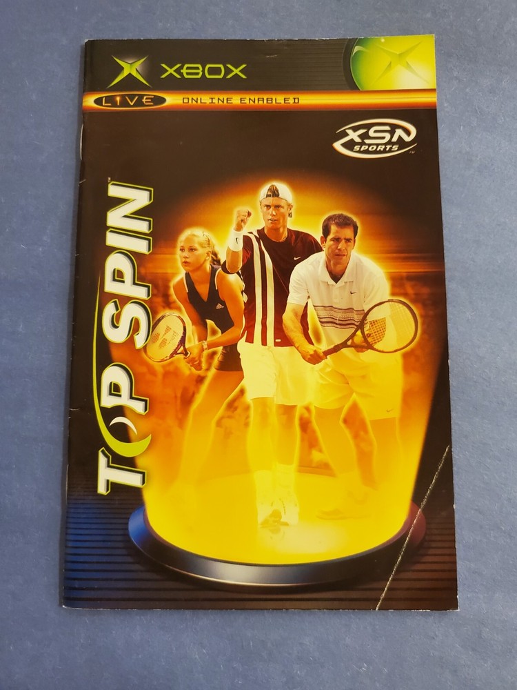 TOP SPIN 2004 Xbox Game (Manual Only) Original