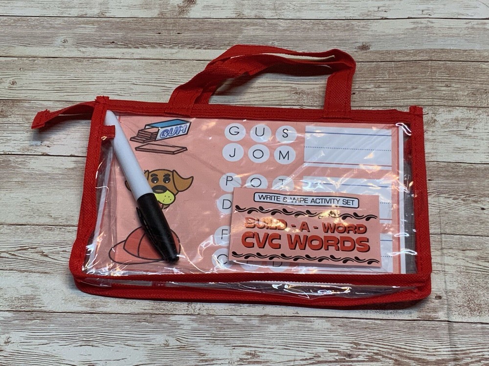 Write & Wipe Activity Set - Build A Word CVC Words - Learning Center