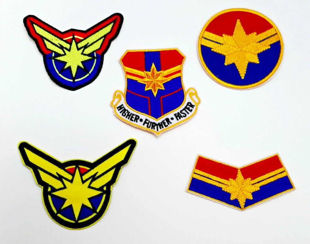 Captain Danvers  Embroidered Patch Collection- Your Choice of 4 + Set