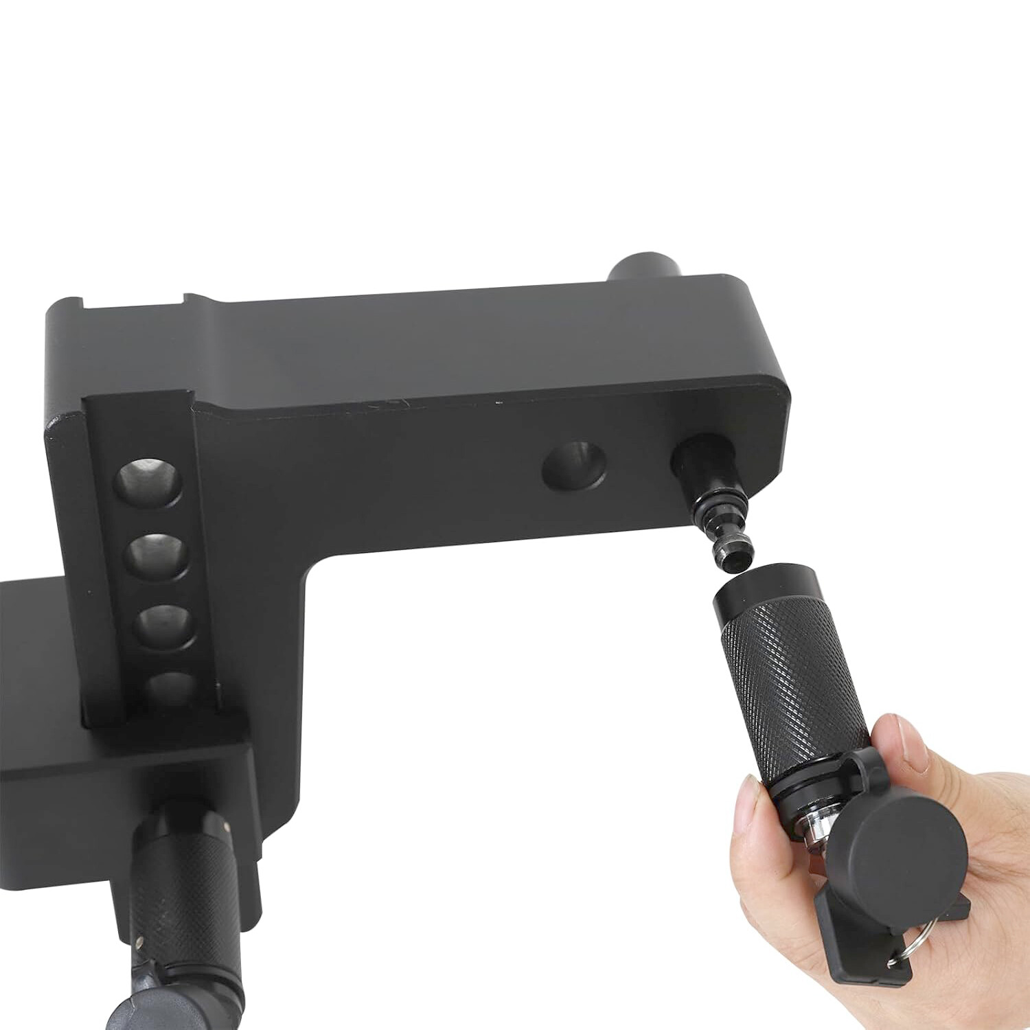 2" Receiver Trailer Hitch 6" Drop Tow Hitch Adjustable Dual Ball Mount 12500lb