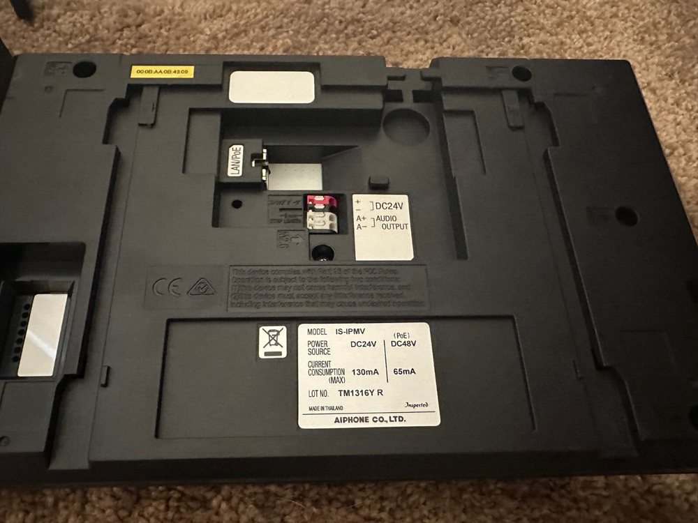 Aiphone IS-IPMV IP Security Window Intercom Base + MU-100 Controller LME-100 Mic