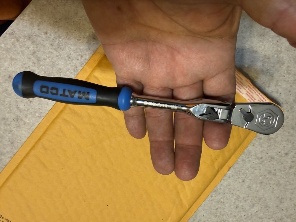 Matco Tools Chrome AFR68LFB 1/4” Locking Flex Head Ratchet Blue