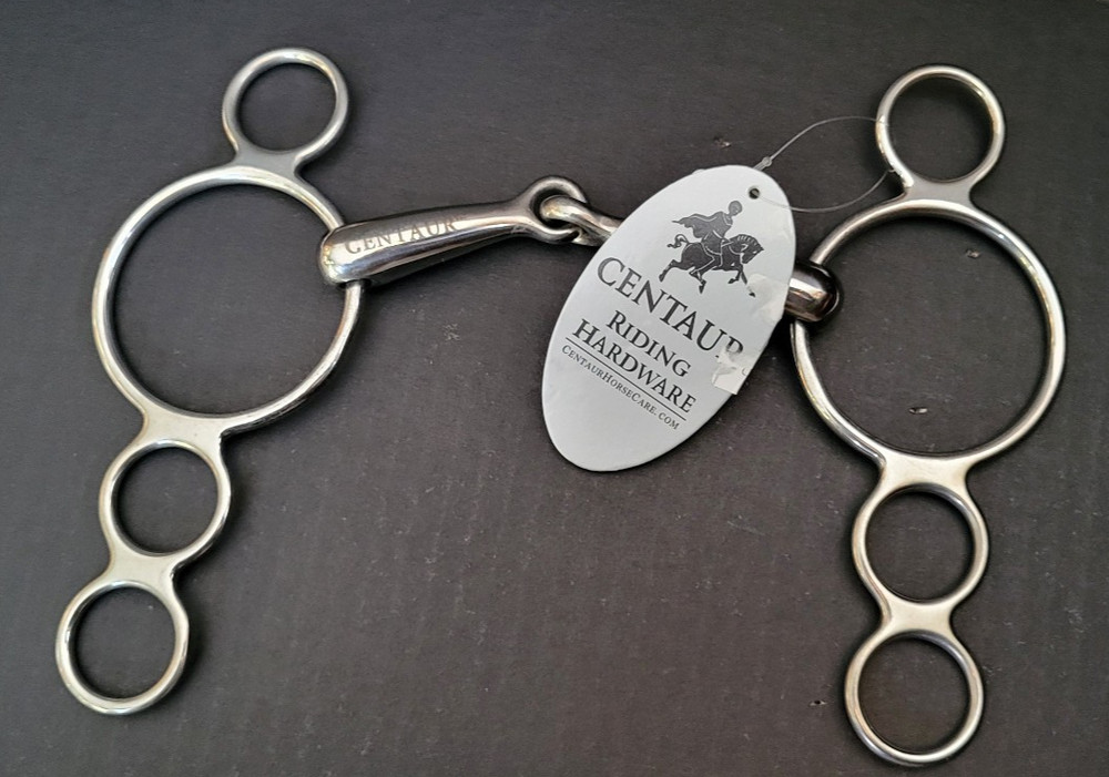 Centaur Thin Mouth 3-Ring Gag Bit  5 inch