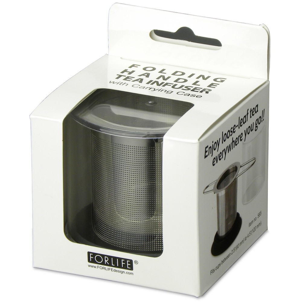 Stainless Folding Handle Tea Infuser With Carrying Case