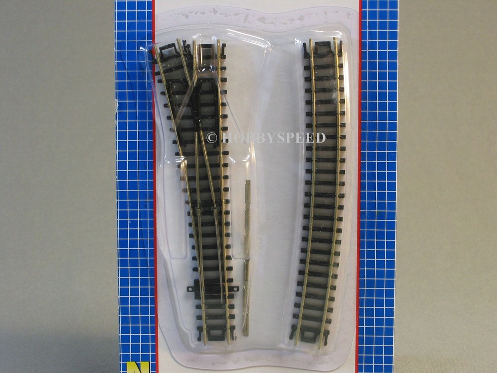 ATLAS N SCALE CODE 80 STANDARD LEFT HAND SWITCH TRAIN TRACK SECTION 19" ATL2750