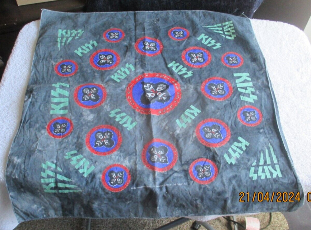 Vintage 1996 Kiss Rock Band Bandana Planet Inc