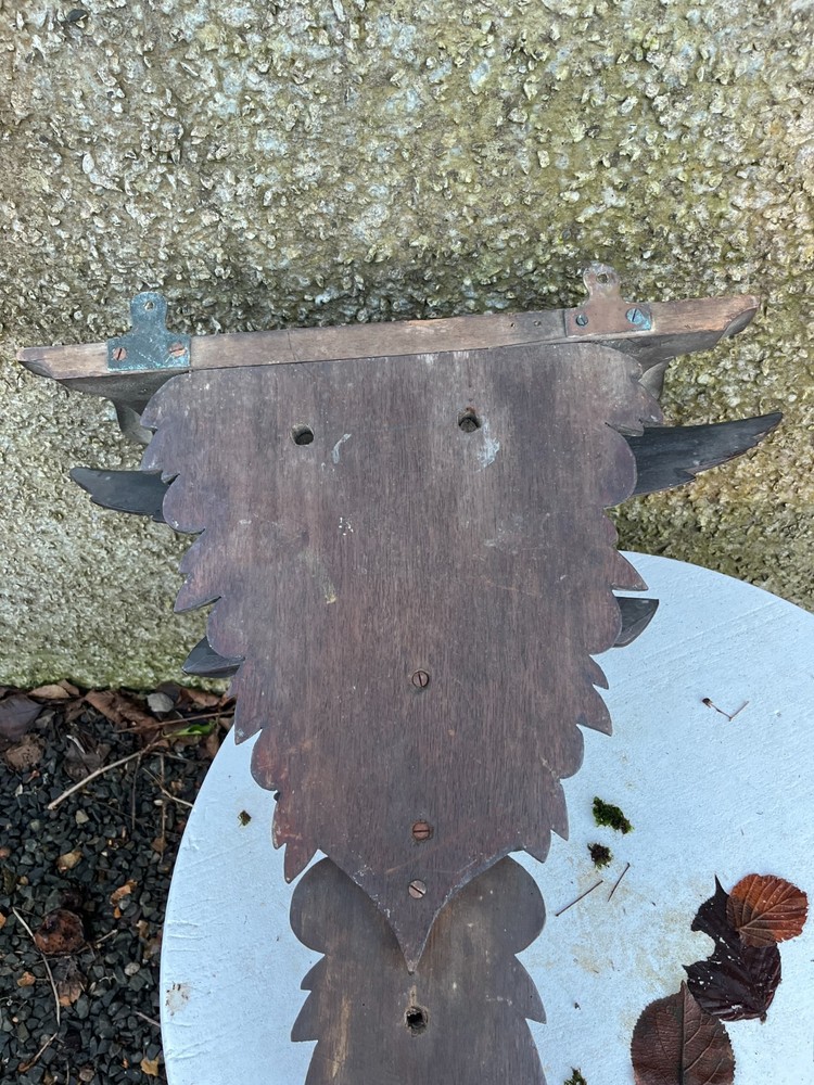 Antique Victorian Black Forest Craved Eagle Shelf.