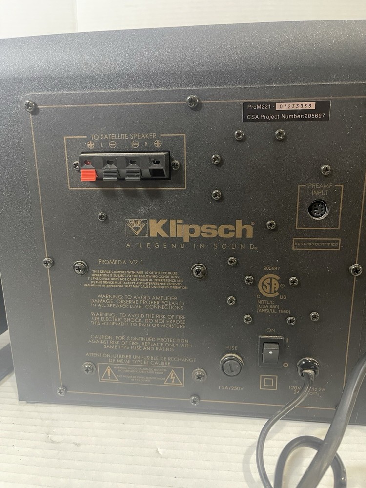 Klipsch ProMedia 2.1 THX® Certified Computer Speaker System Speakers & Subwoofer
