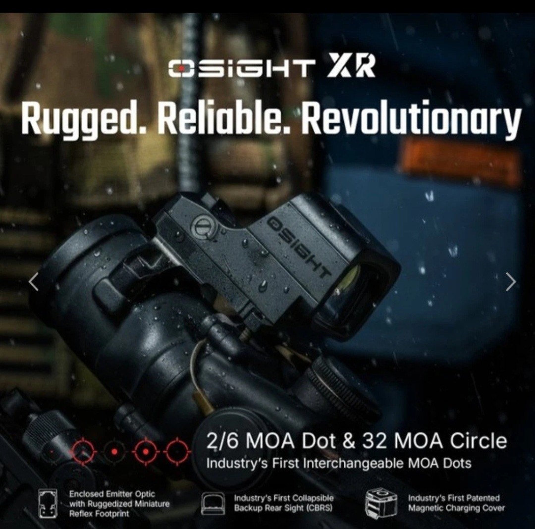 Osight XR Enclosed Red Dot Optic Miniature Reflex Sight New