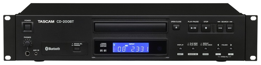 TASCAM CD-200BT Rackmount CD Player w/ Bluetooth Receiver