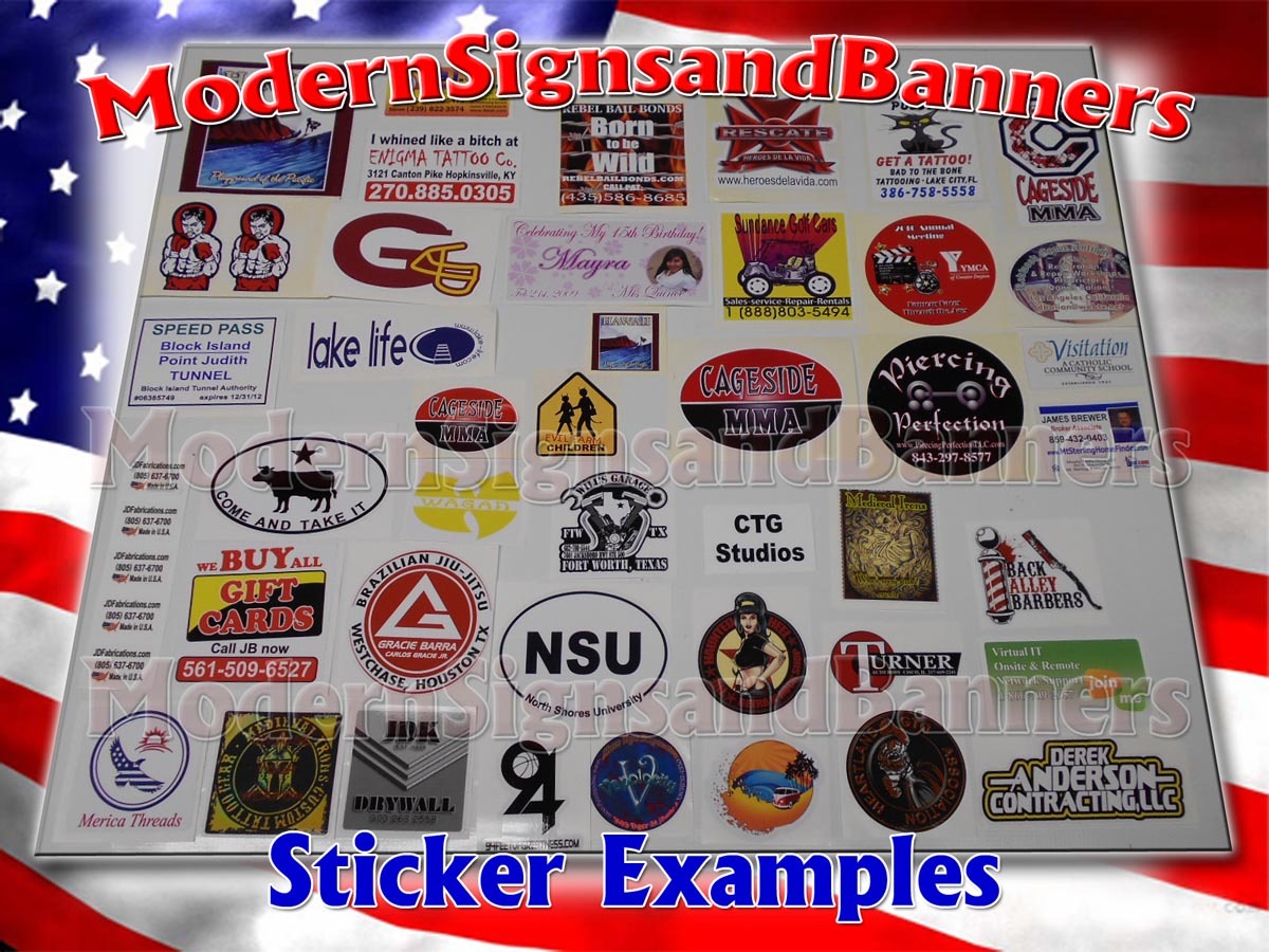 250 5x5 Custom Printed Full Color Outdoor Vinyl Car Bumper Sticker Decal Die Cut