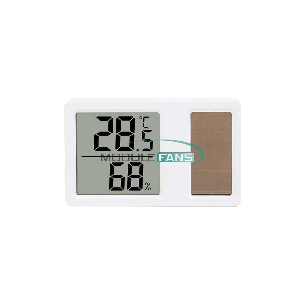 Solar power Temperature and Humidity Meter Mini Digital Thermometer Meter