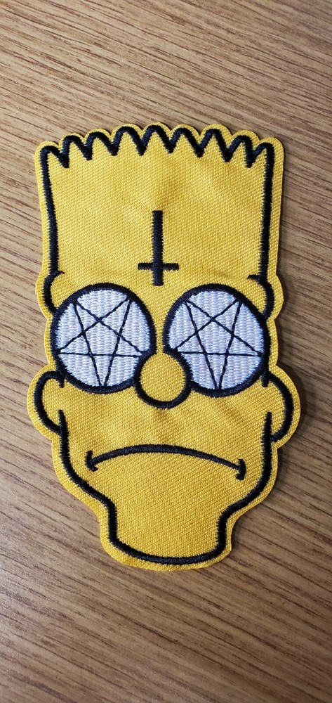 The Simpson Bart Simpson Satanic Patch 4 3/4 inch
