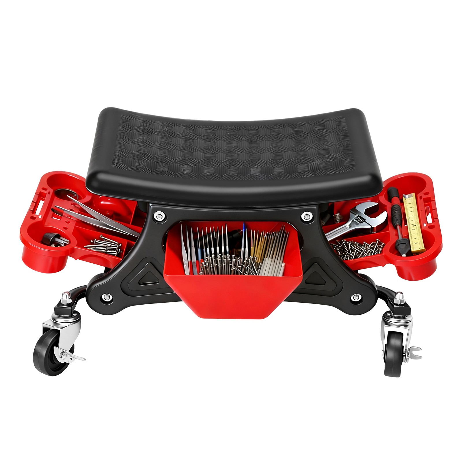 300lb Rolling Shop Stool w/ Tool Storage Mechanic Roller Seats & Creepers