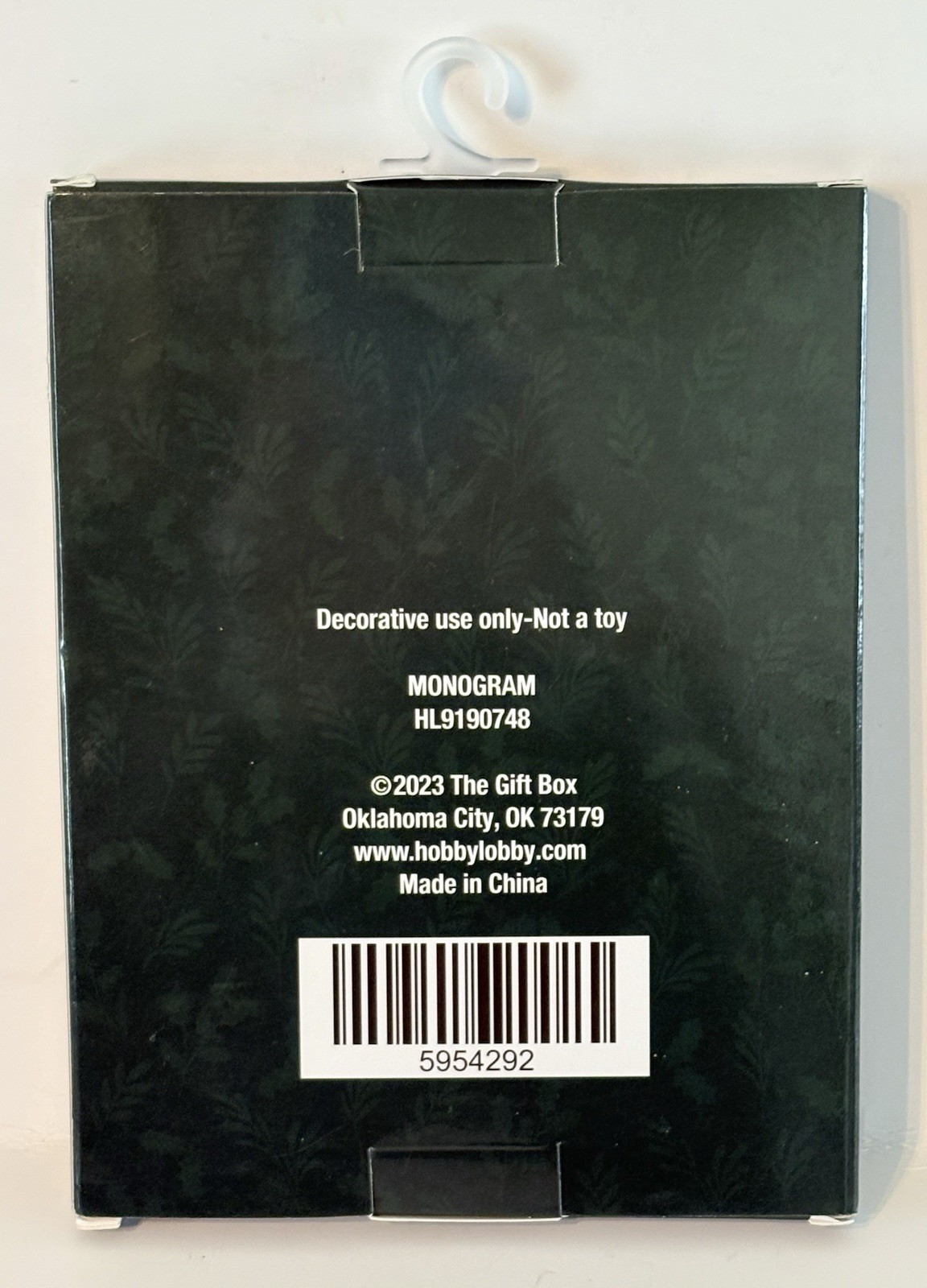 Hobby Lobby Monogram Letter "F" Christmas Ornament 2023 NEW NIB