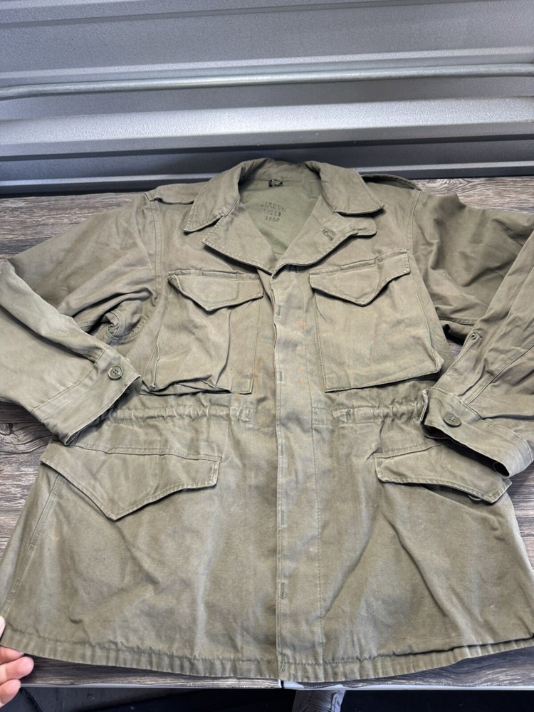 ORIGINAL US ARMY M1943 M43 COMBAT FIELD JACKET Dated