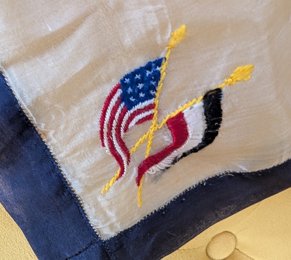 WWII US Army Fort Devens Massachusetts Scarf And Handkerchief Lot Of 2