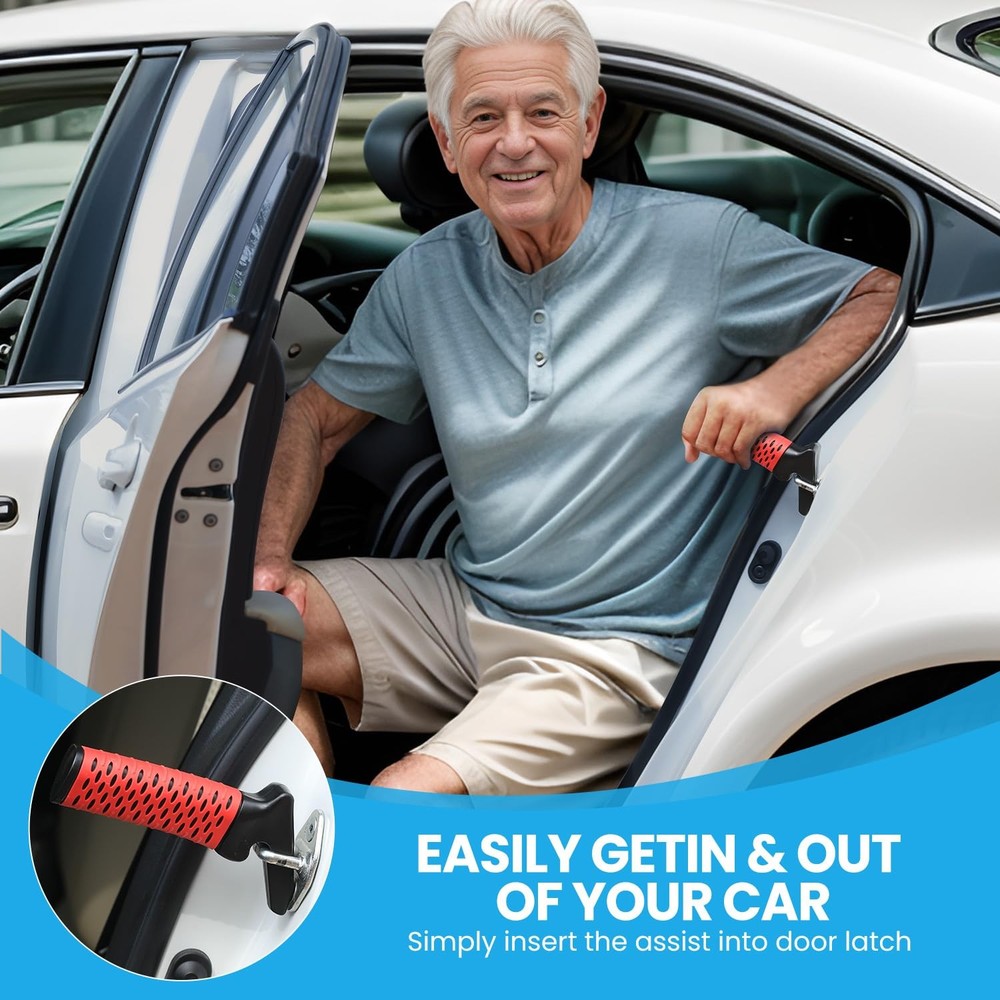 CAidRE Car Door Handle for Elderly, Assist 2 Pack, Multicolor