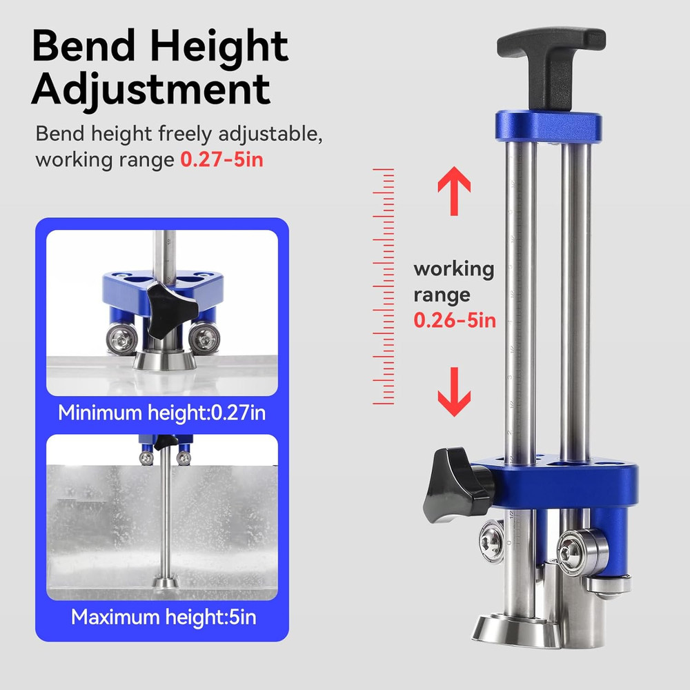 Compact 1-Station Metal Roller Bender - 0-100° Adjustable Bending Range