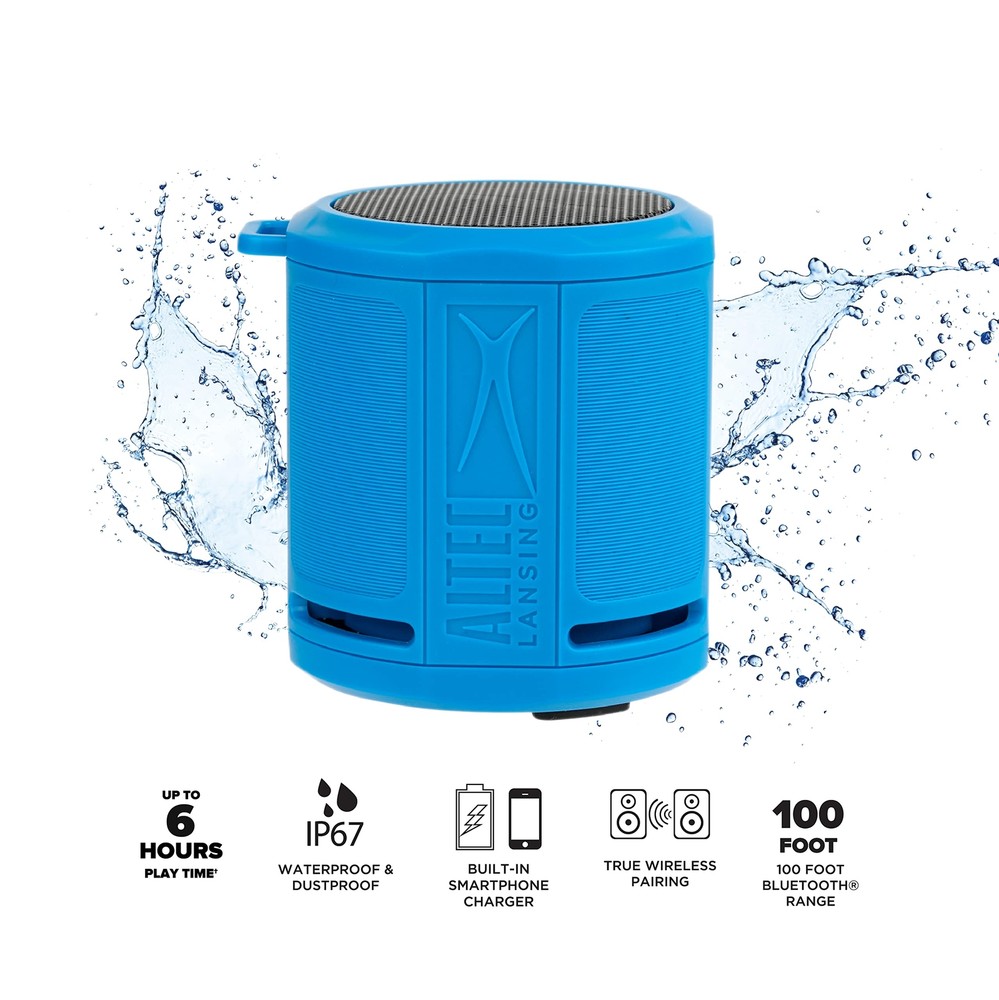 Altec Lansing HydraMicro Waterproof Bluetooth Speaker Lightweight & Portable RYB
