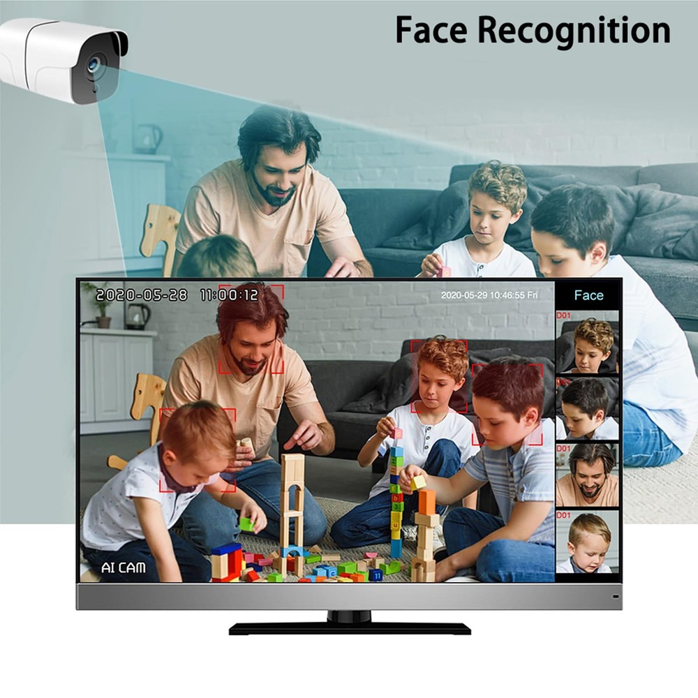 NVR for Security Camera System, 4K 4CH Network Video Recorder, Support