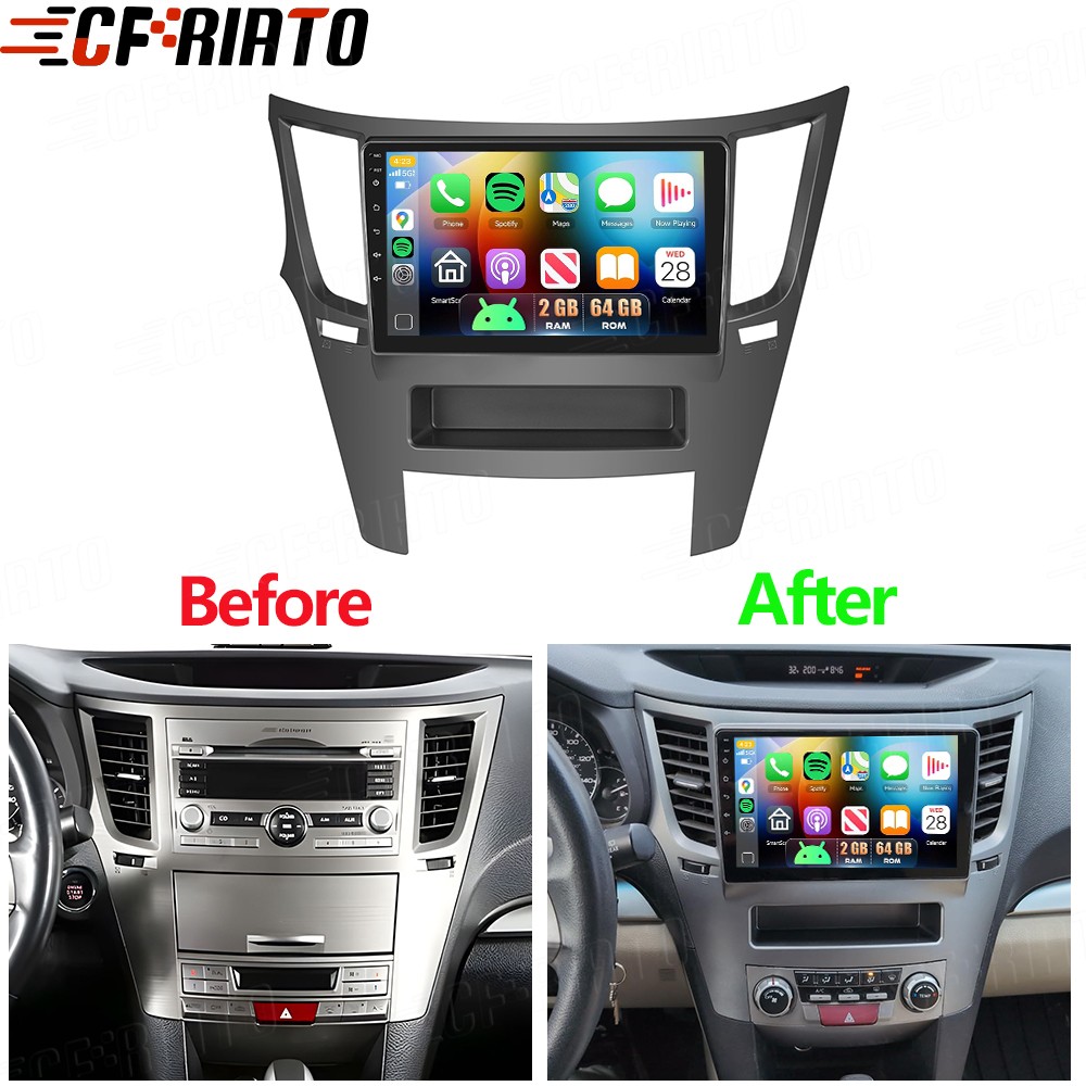 For Subaru Legacy Outback 2009-2014 2+64G Android15 Carplay Car Stereo Radio GPS