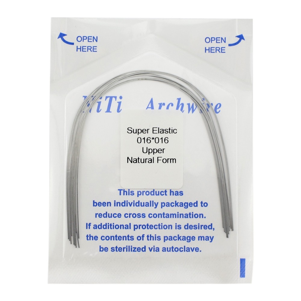 Dental Orthodontic Niti Elastic Arch Wires Natural Form Rectangular Upper Lower