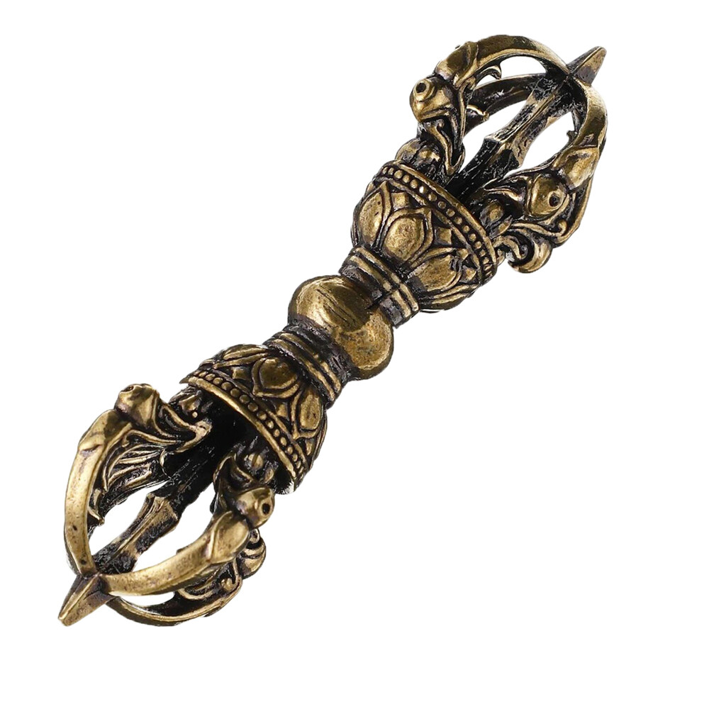 Tibetan Buddhism Dorje Vajra Phurba: Brass Amulet Handmade Nepal Collectibles US