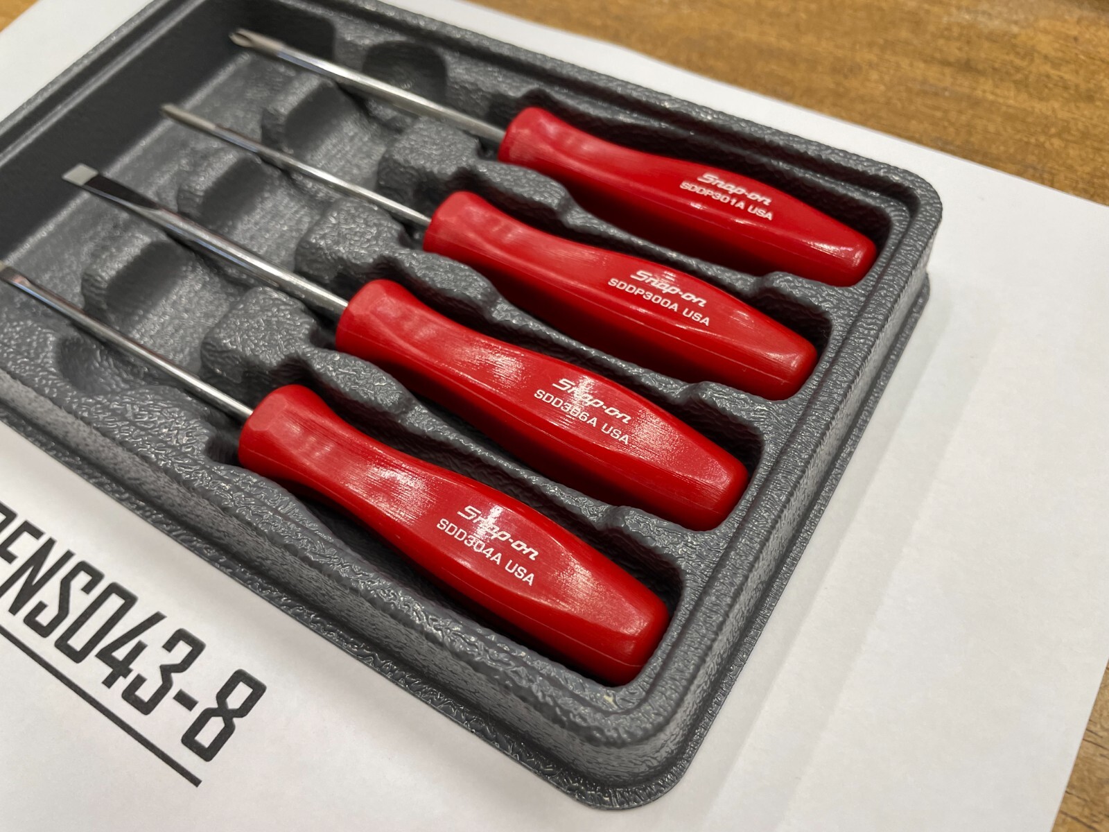 Snap-on SDDX40AR 4pc Mini Hard Grip Combination Screwdriver Set