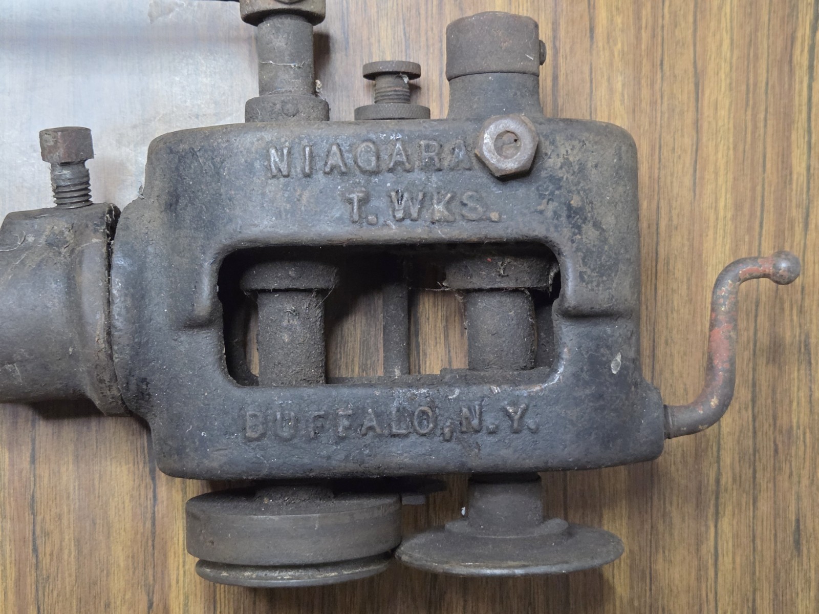 Antique Niagara Tool Works Sheet Metal Bead Roller Crimper Hand Crank Buffalo NY