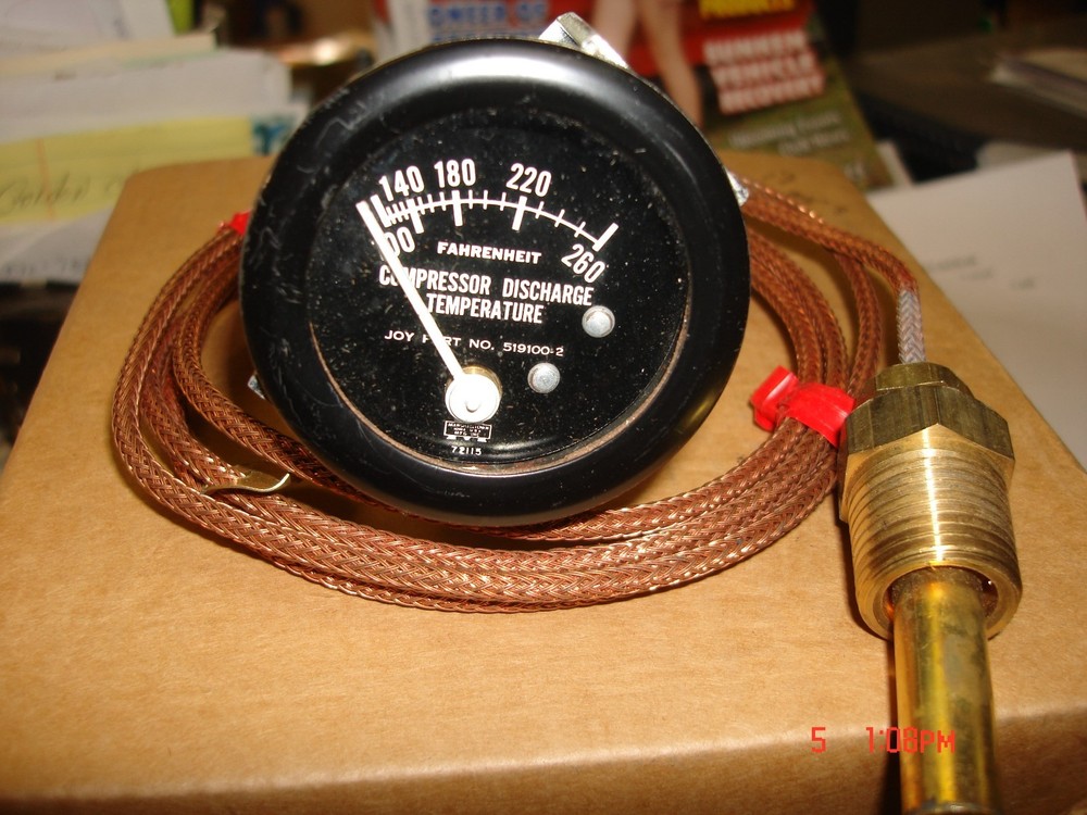 joy air compressor discharge temperature guage 519100-2