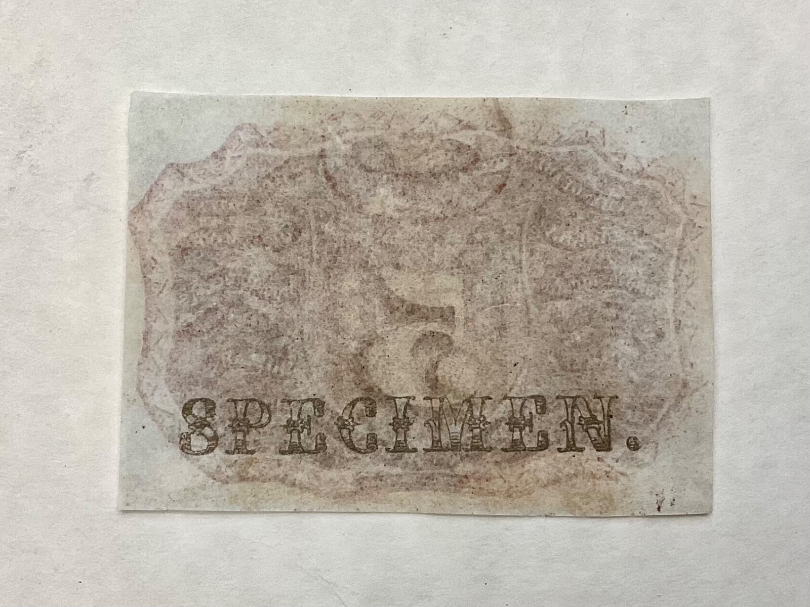 ~ US FRACTIONAL CURRENCY SPECIMEN 5 CENTS - SECOND 2nd ISSUE FR 1232 SP REVERSE