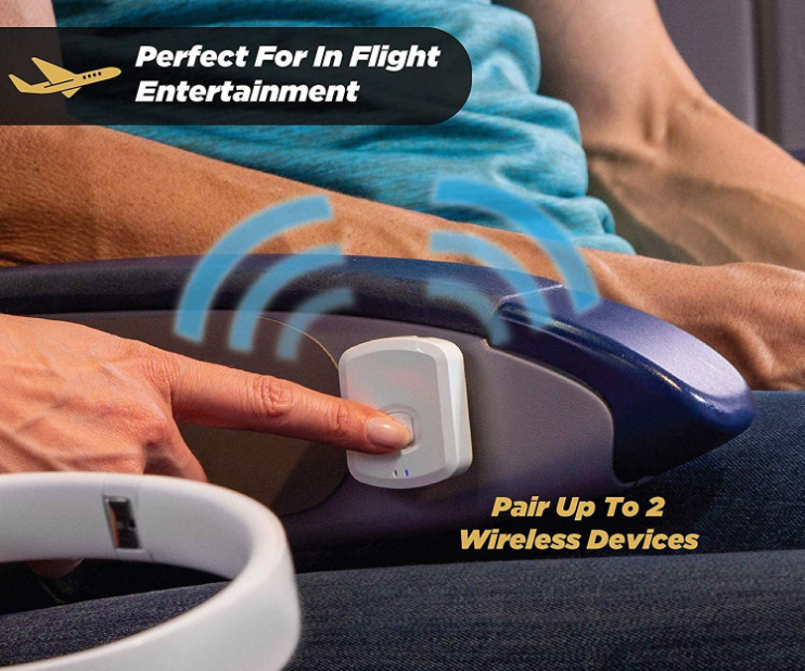 Scosche FLYTunes Universal Wireless Bluetooth Audio Transmitter - White