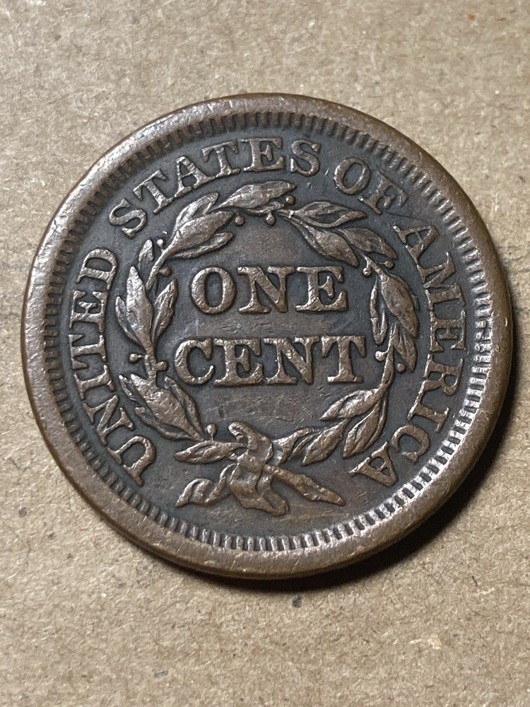 1850 Braided Hair Large Cent - As Shown! (#2006)