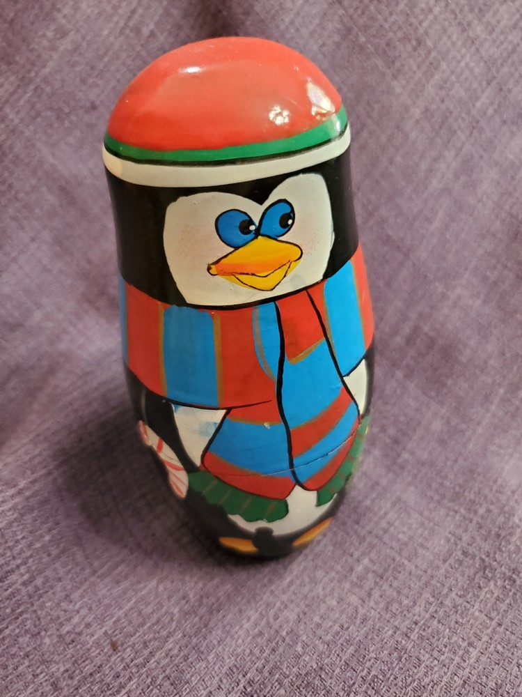 Wooden Stacking Penguins