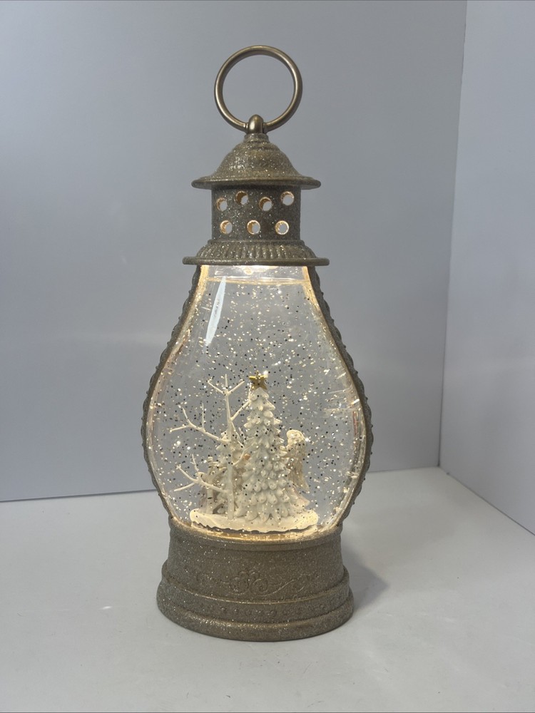 Angle With Deer Glitter Globe