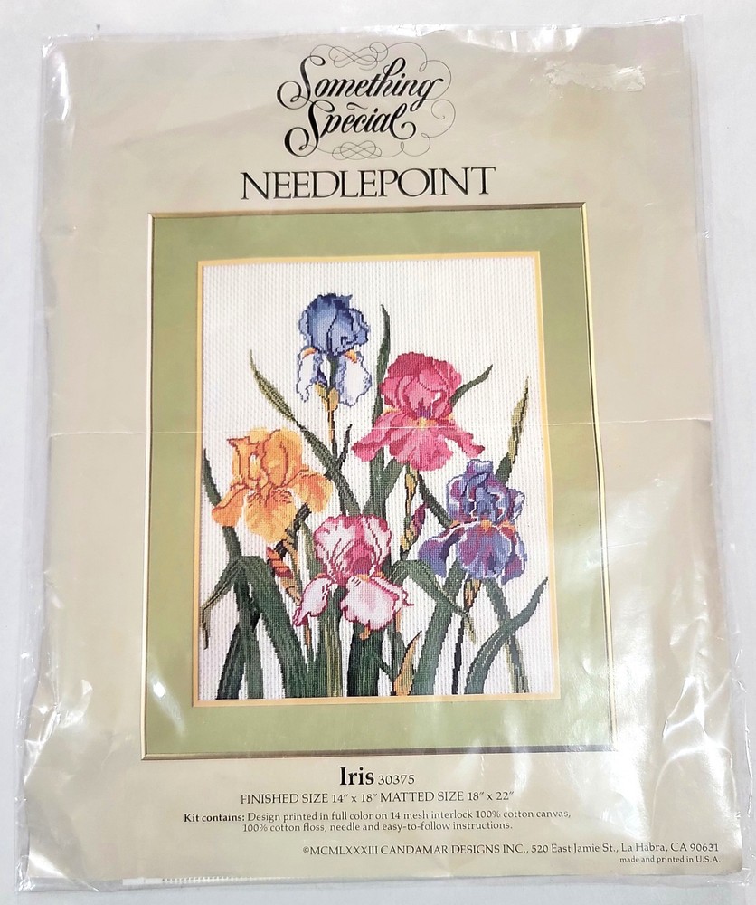Simething Special Needle Point "IRIS" 30375 New~ Never Opened