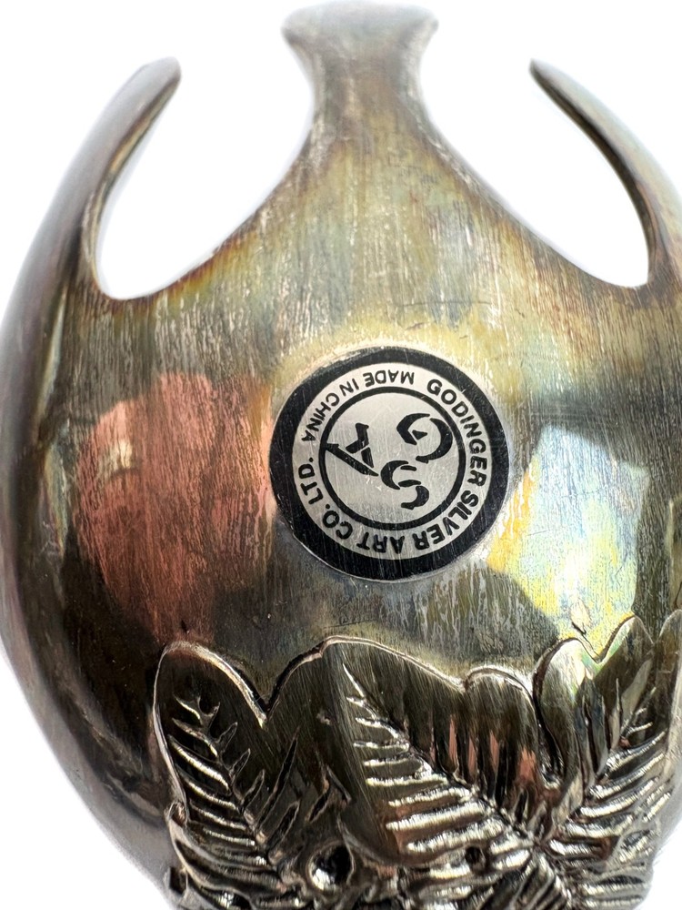 Vintage Godinger Silver Art Co. Servingware Set Grape Vine Pattern Spoon & Fork