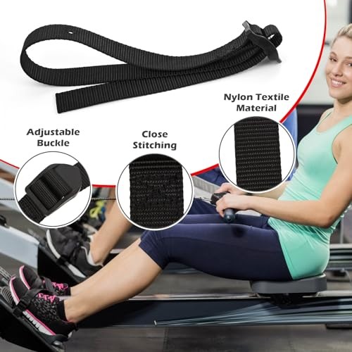 Rowing Machine Feet Straps for Concept 2 Rower - Foot Strap Replacement,