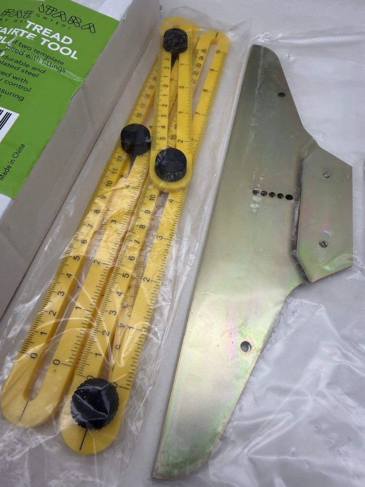 Stair Tread Template Tool - Level Layout Guide Gauge for Projects NEW *READ...