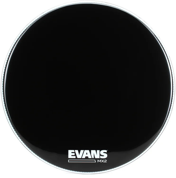 Evans MX2 Black Marching Bass Drumhead - 26 inch