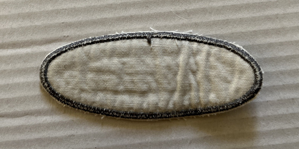 3” Embroidered Harley Davidson Patch Oval, Black, And White